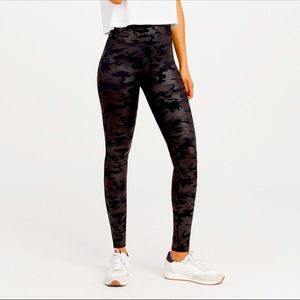 Spanx Look At Me Now faux leather camo leggings